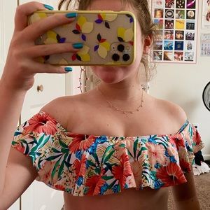 Floral Off-Shoulder Bikini Top